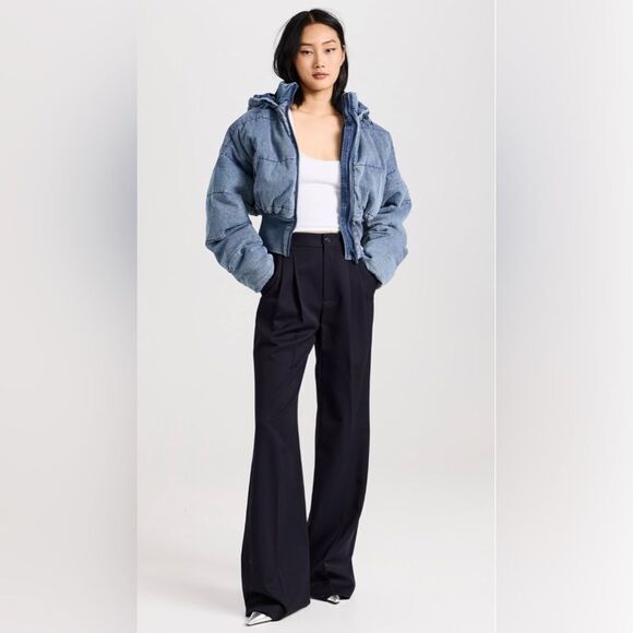Nili Lotan $695 Flavie Wide Leg Pants in twill cotton blend - Picture 5 of 16